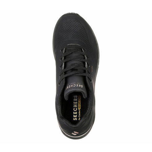 Pantofi sport, dama, SKECHERS Uno Stand On Air 73690-BBK negru, piele ecologica
